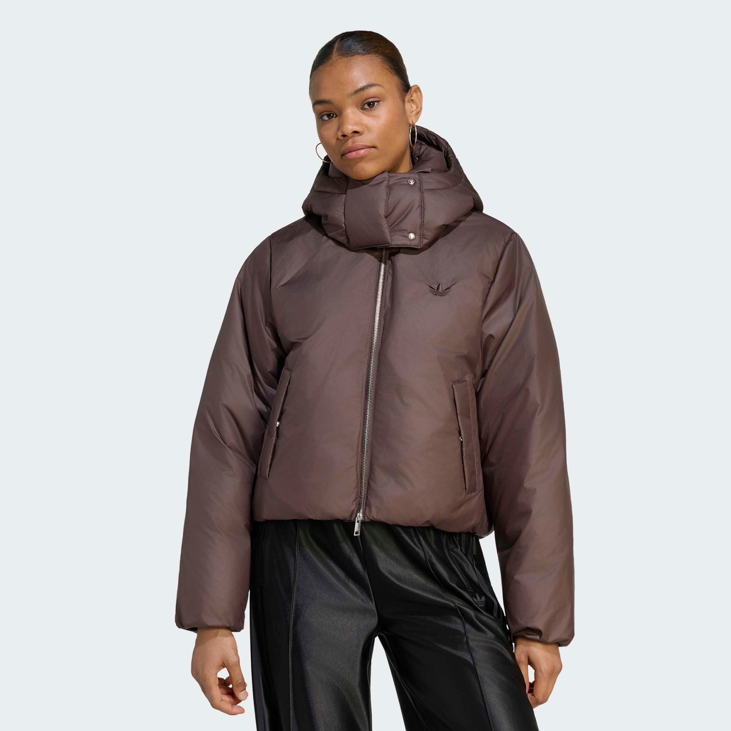 adidas Originals Outdoorjacke ESS DOWN HOODED PUFFER T für Erwachsene, mit Reißverschluss, aus Polyester