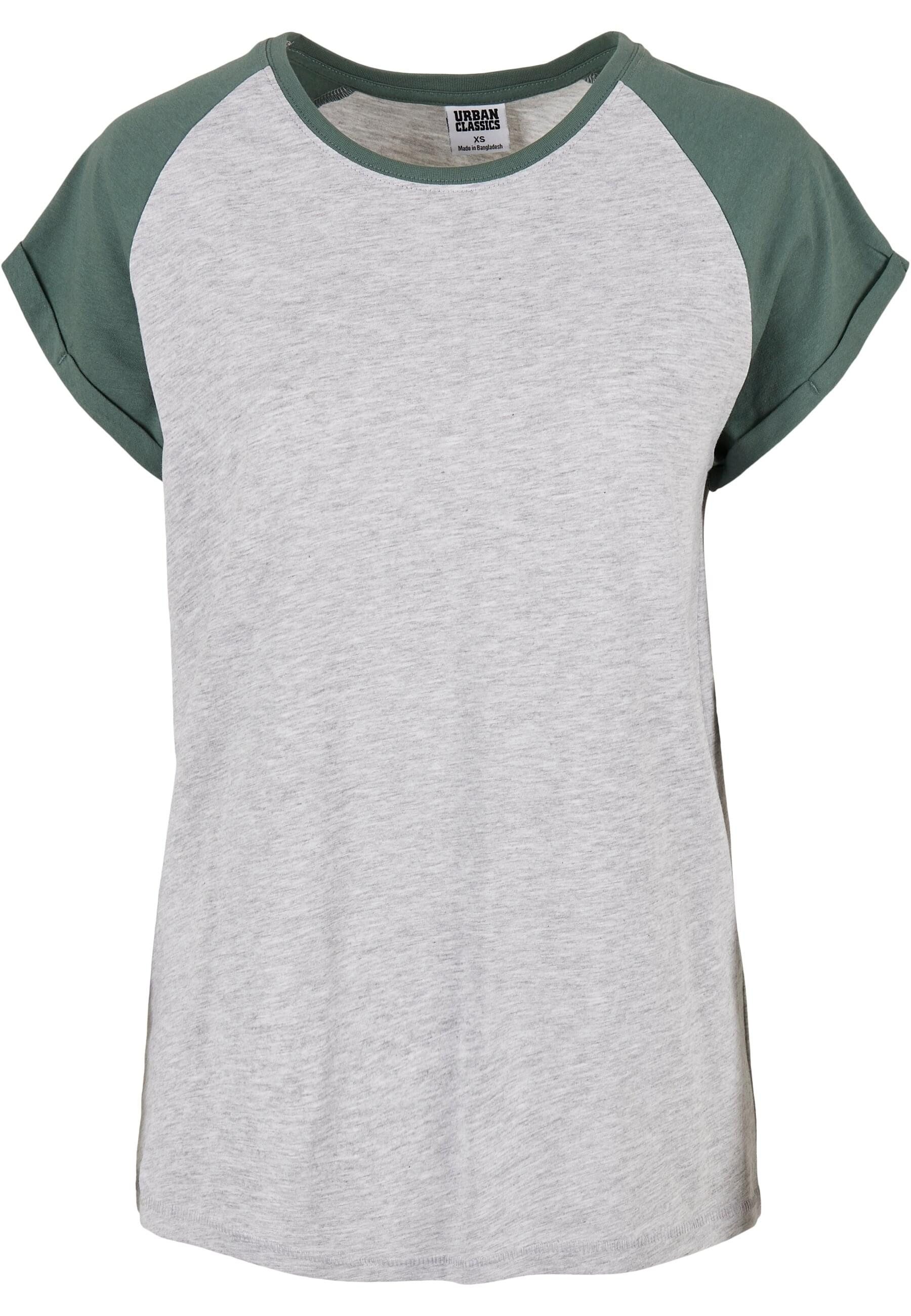 Kurzarmshirt Urban Classics Damen Ladies Contrast Raglan Tee