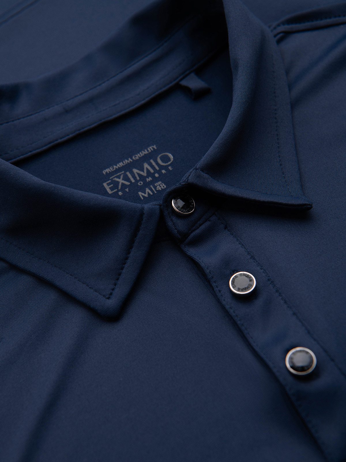 OMBRE Langarm-Poloshirt Polo-Shirt mit langen Ärmeln und eleganten Markenknöpfen