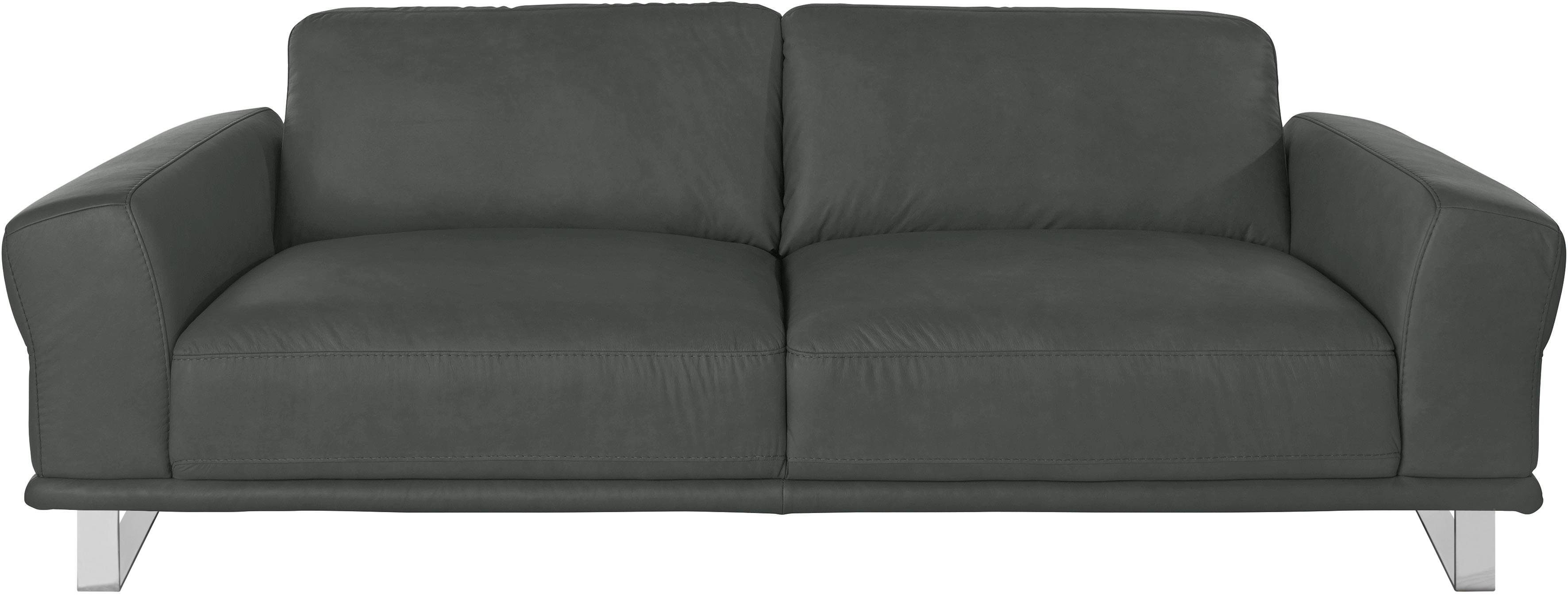 2,5-Sitzer mit glänzend, Metallkufen 232 W.SCHILLIG Breite cm in montanaa, Chrom