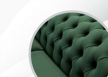 JVmoebel Chesterfield-Sofa Große Luxus Grüne Chesterfield Sofa moderne Couch Neu, Made in Europe