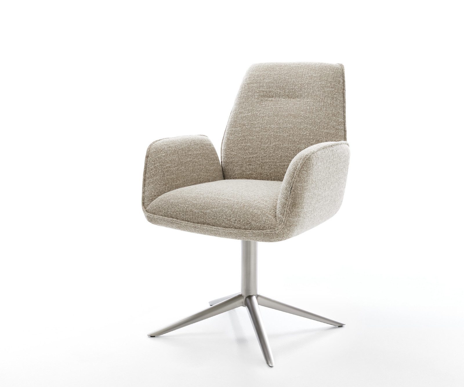 DELIFE Polsterstuhl Zoa-Flex, Fußkreuz Edelstahl Webstoff günstig online kaufen