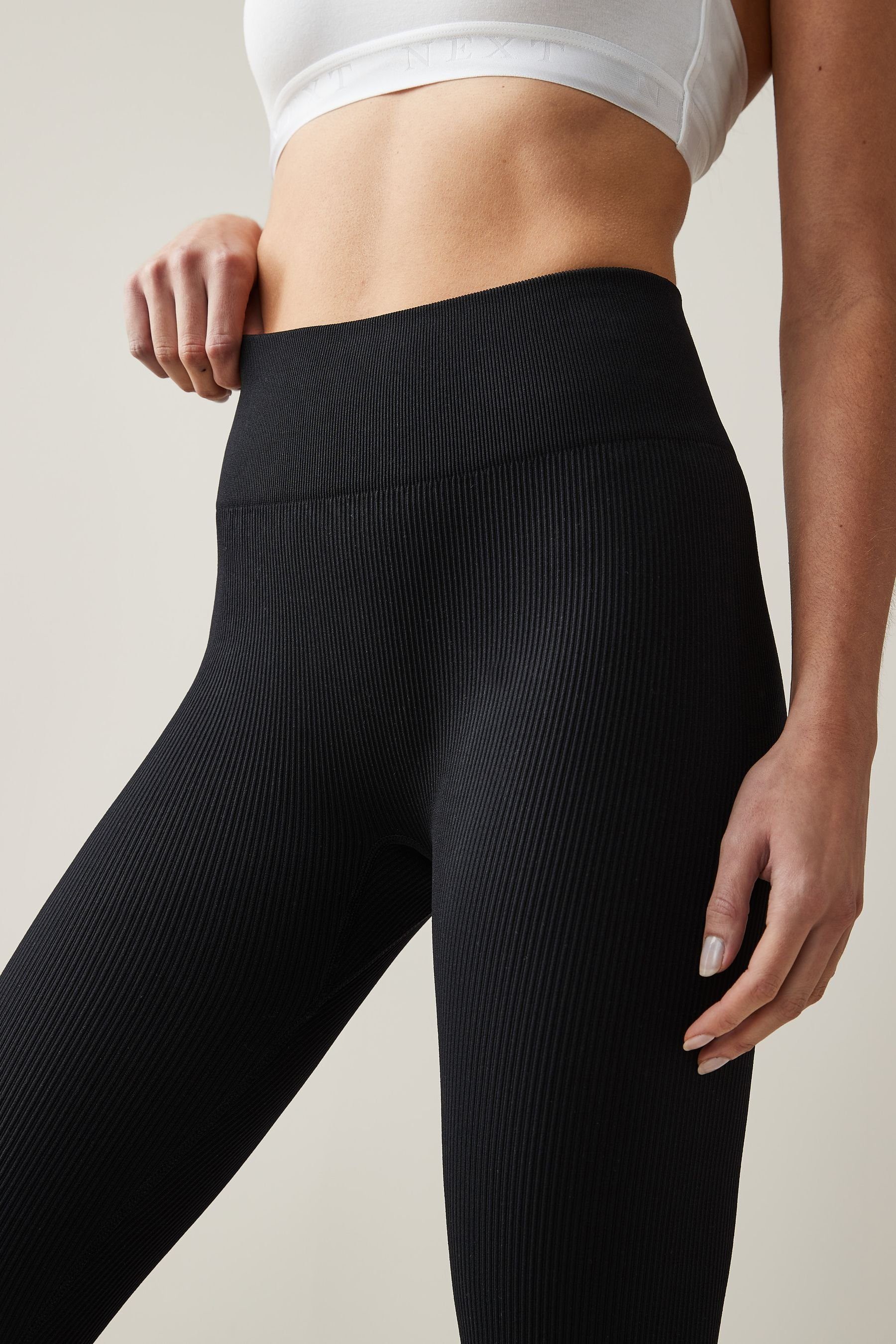 Next Highwaist Leggings Gerippte Leggings mit günstig online kaufen