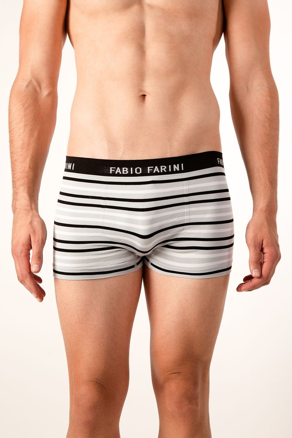 Fabio Farini Boxershorts Herren Retroshorts - Mehrpack aus weicher Microfaser (4-St) im sportlichen Look mit Logo-Bund, zufällig ausgewählte Farben