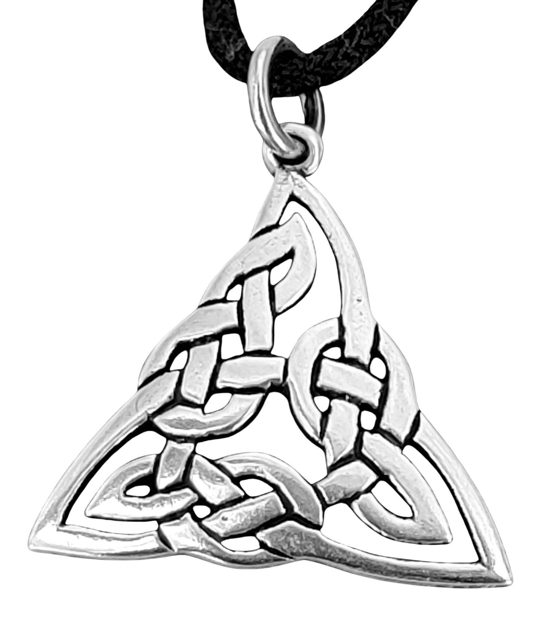 Kettenanhänger Keltenknoten 925 Silber Anhänger keltischer Knoten Dreieck