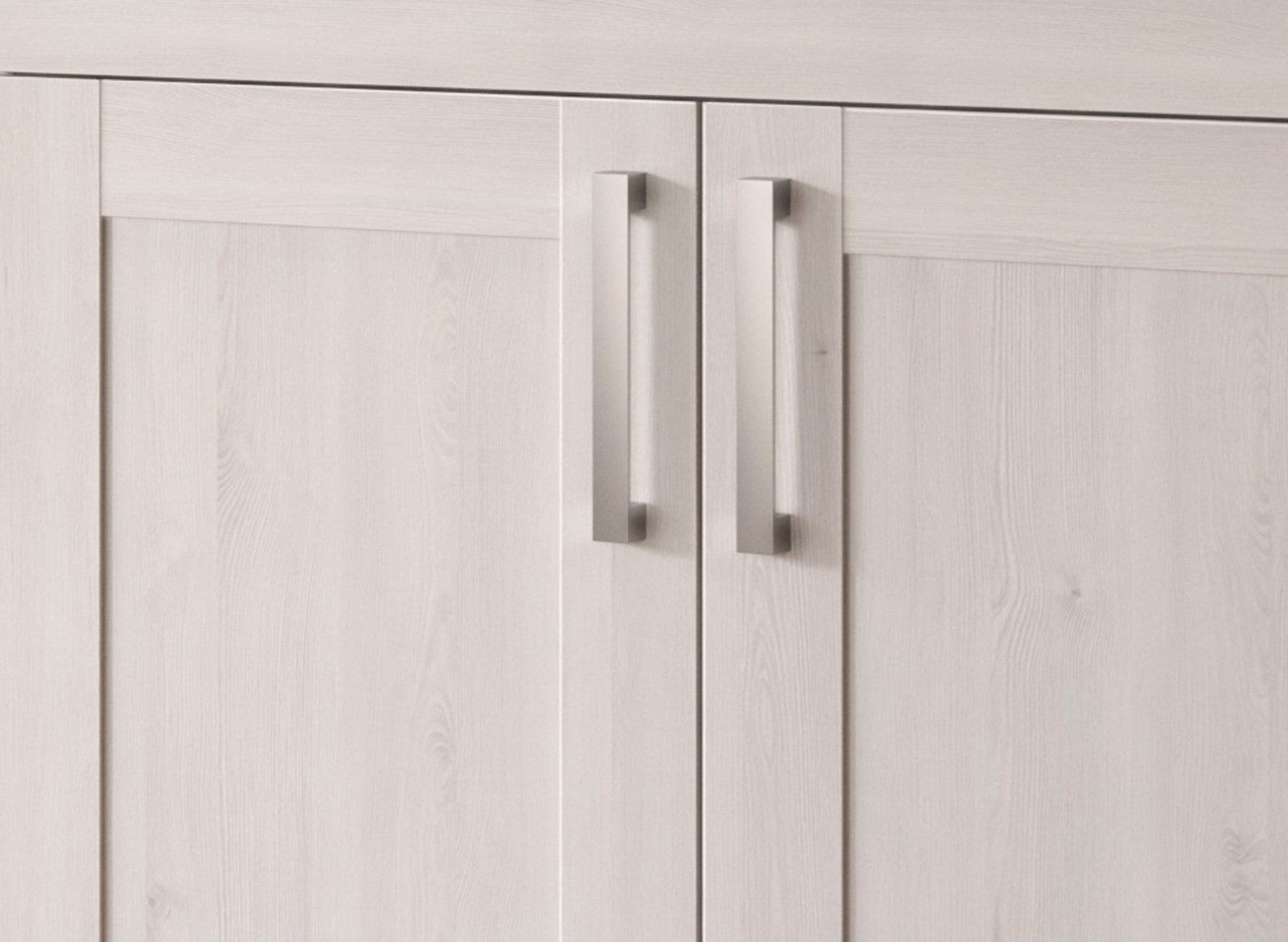 Inn.Furn Garderoben-Set Mirano, (Flurgarderobe in weiß Lerche mit Eiche Artisan, 3-St., 175 x 196 cm), Landhaus modern