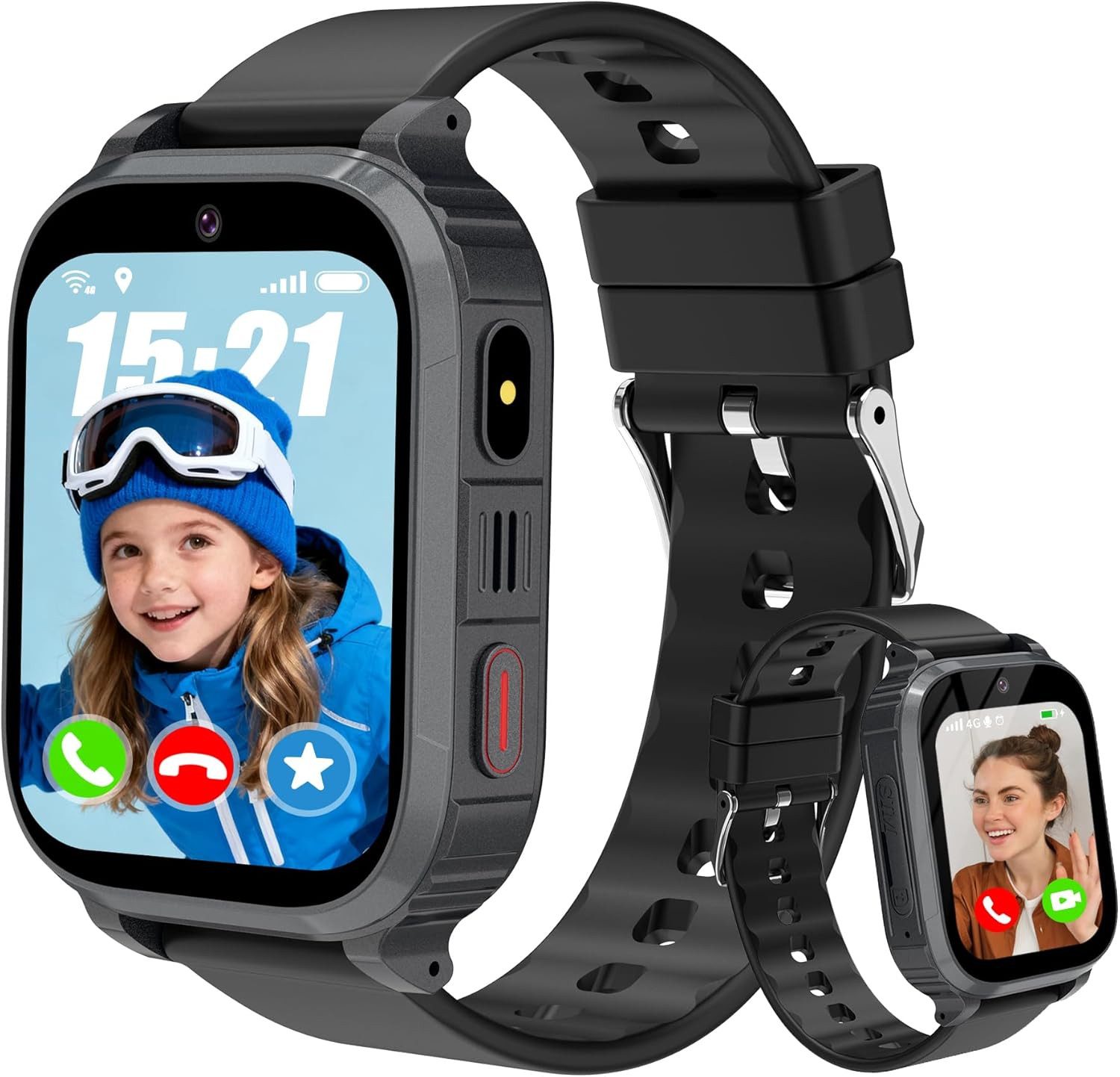 YEDASAH Smartwatch (4,6 cm, sim-karte), Kinder Smartwatch 4G