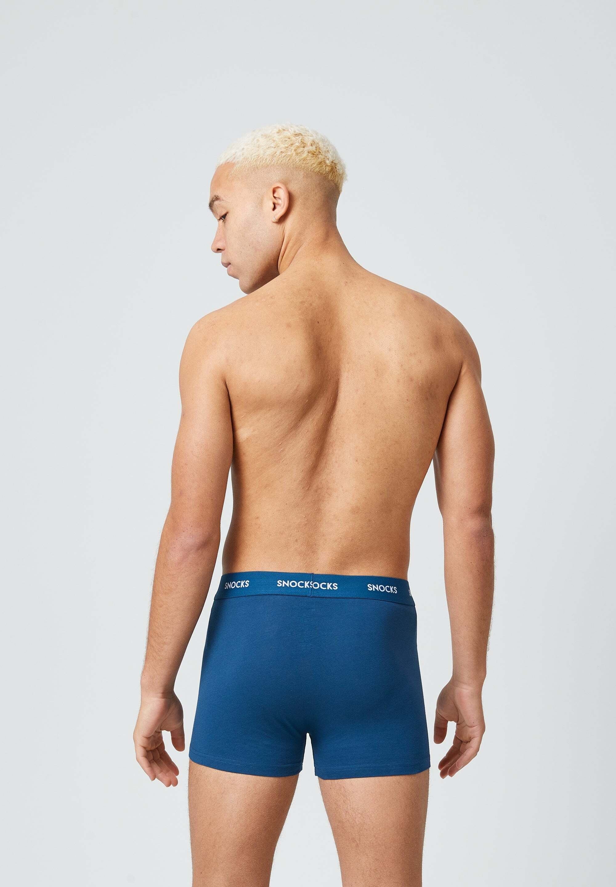 SNOCKS Boxershorts Enge Pants Herren Unterhose mit Streifen (6-St) aus Bio-Baumwolle, ohne kratzenden Zettel – Bild 5 von 5