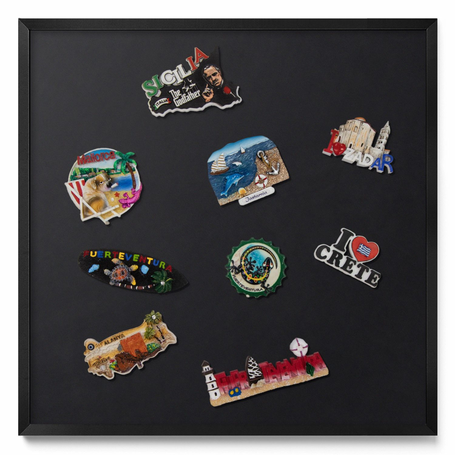 Tulup Magnettafel mit schwarzem Rahmen, einfarbigen Farben, für das Homeoffice, Magnetisches Memoboard Dekorative für Erinnerungen