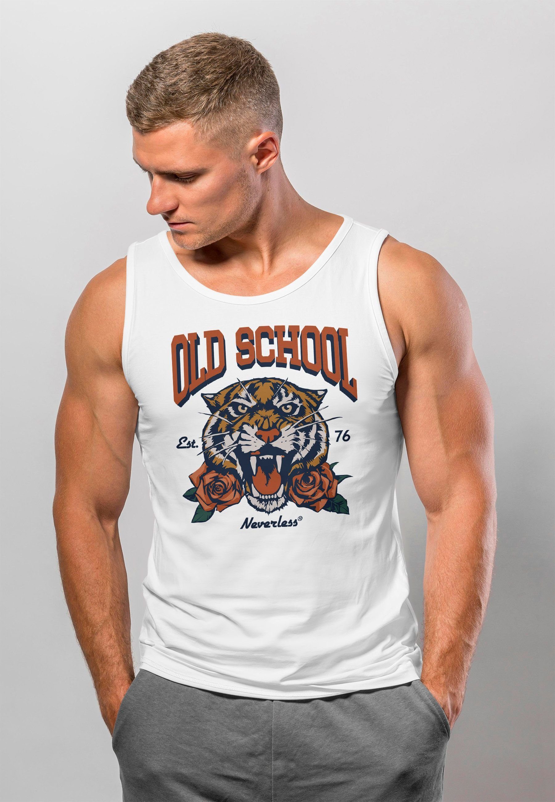 Neverless Tanktop Herren Tank-Top Print Tiger günstig online kaufen