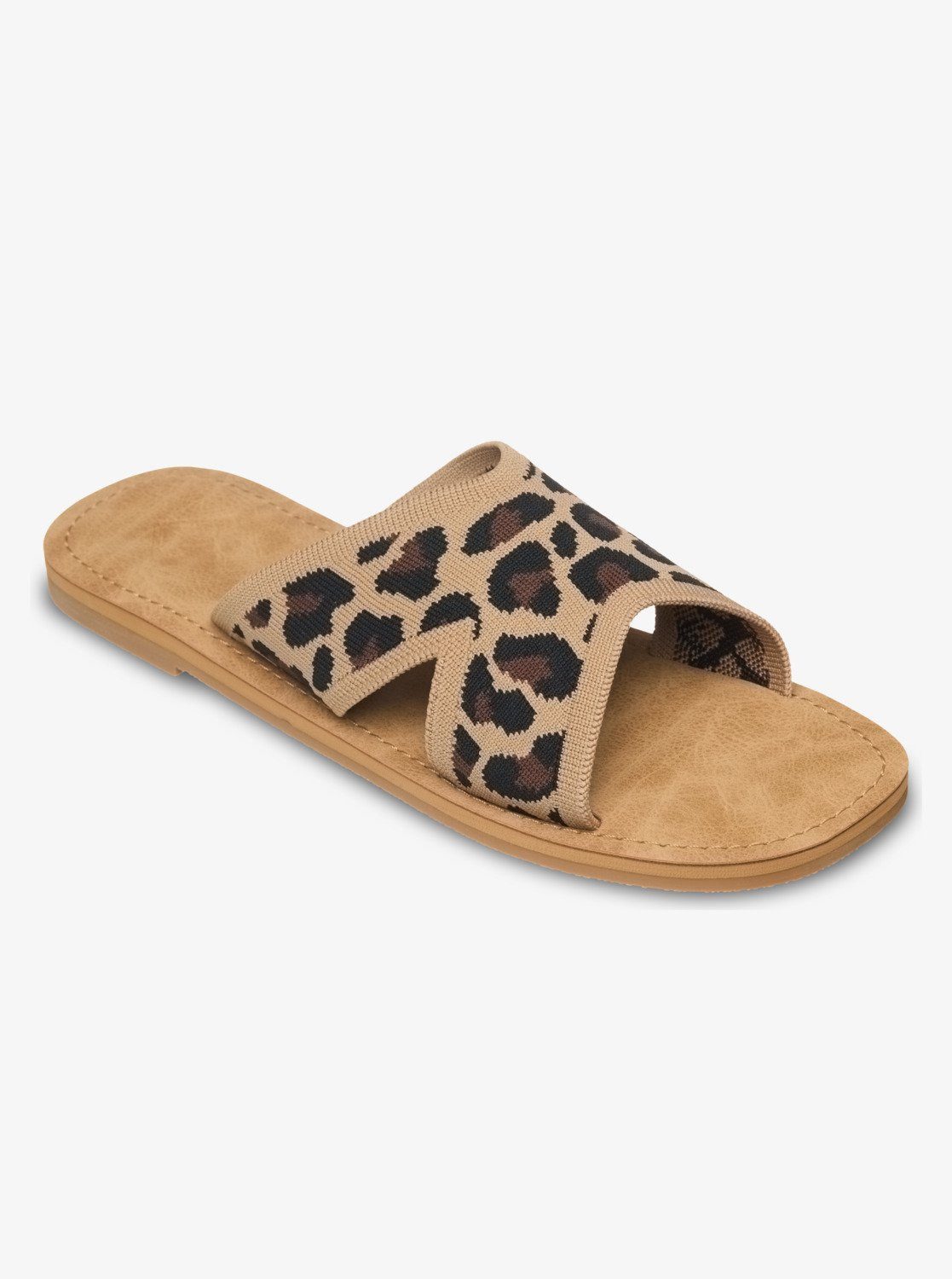 Roxy ANDREYA LEO Sandale Pantolette, Sommerschuh mit Leo-Muster