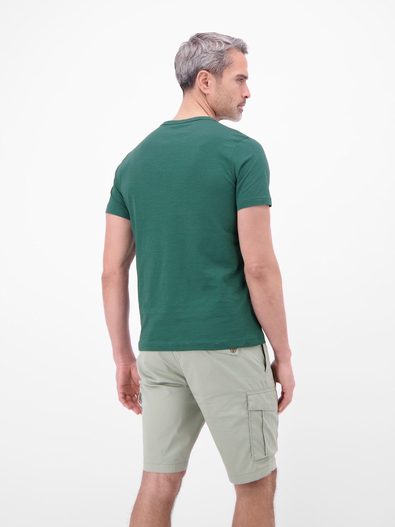 LERROS Kurzarmshirt mit Serafino-Kragen – Bild 2 von 4