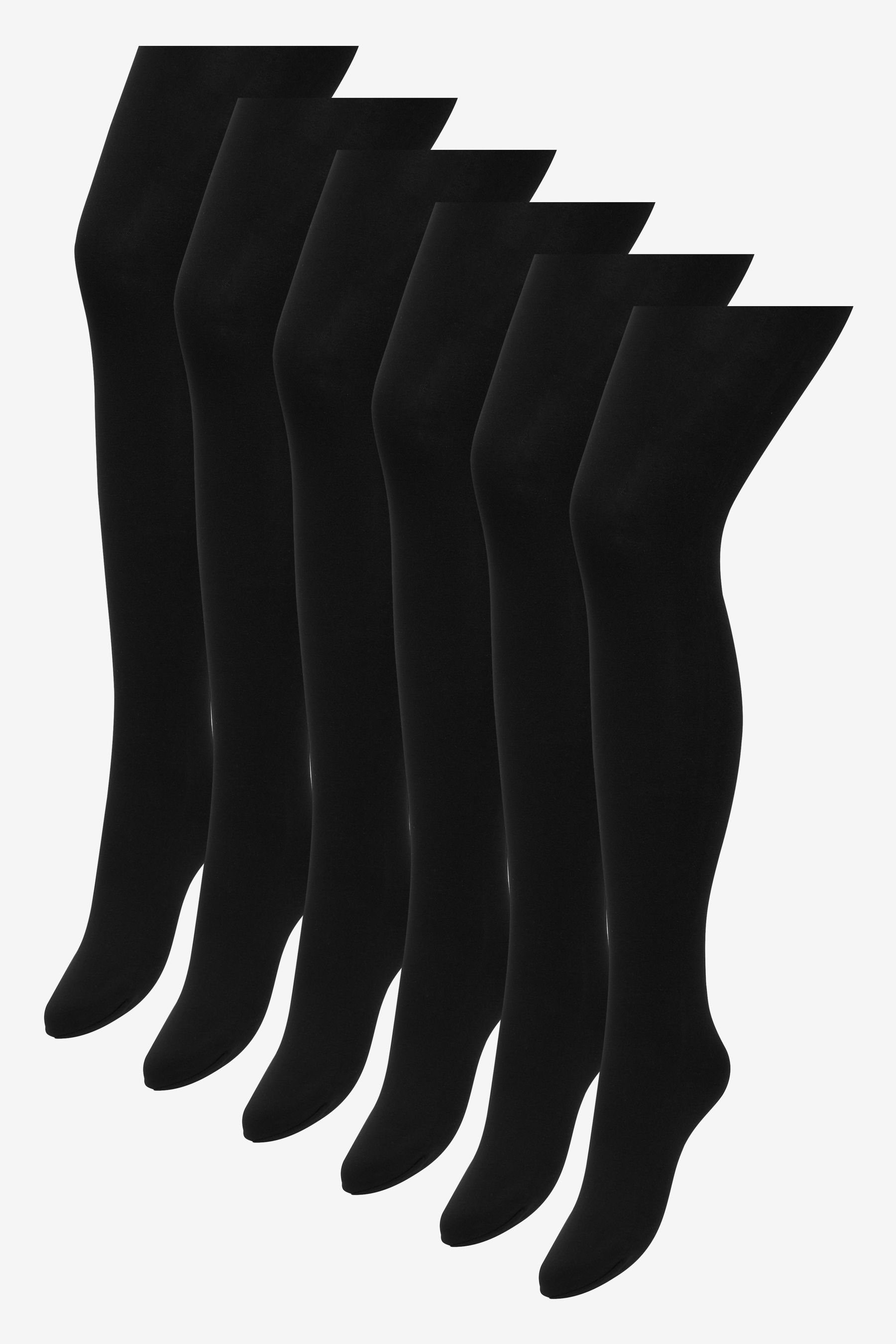 Next Strumpfhose Blickdichte 100 Denier Basic-Strumpfhose, 5er-Pack (3 St) Black