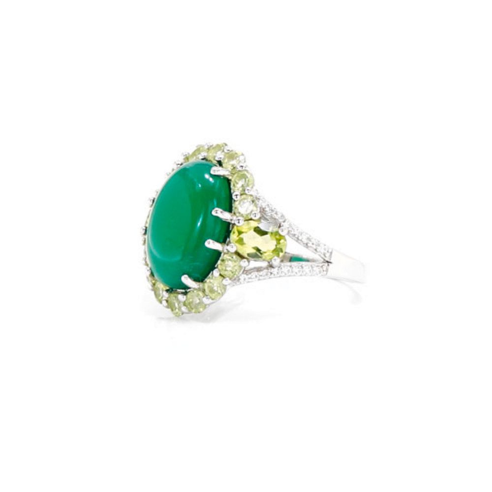 Cavill Silberring Indischer grüner Onyx & günstig online kaufen