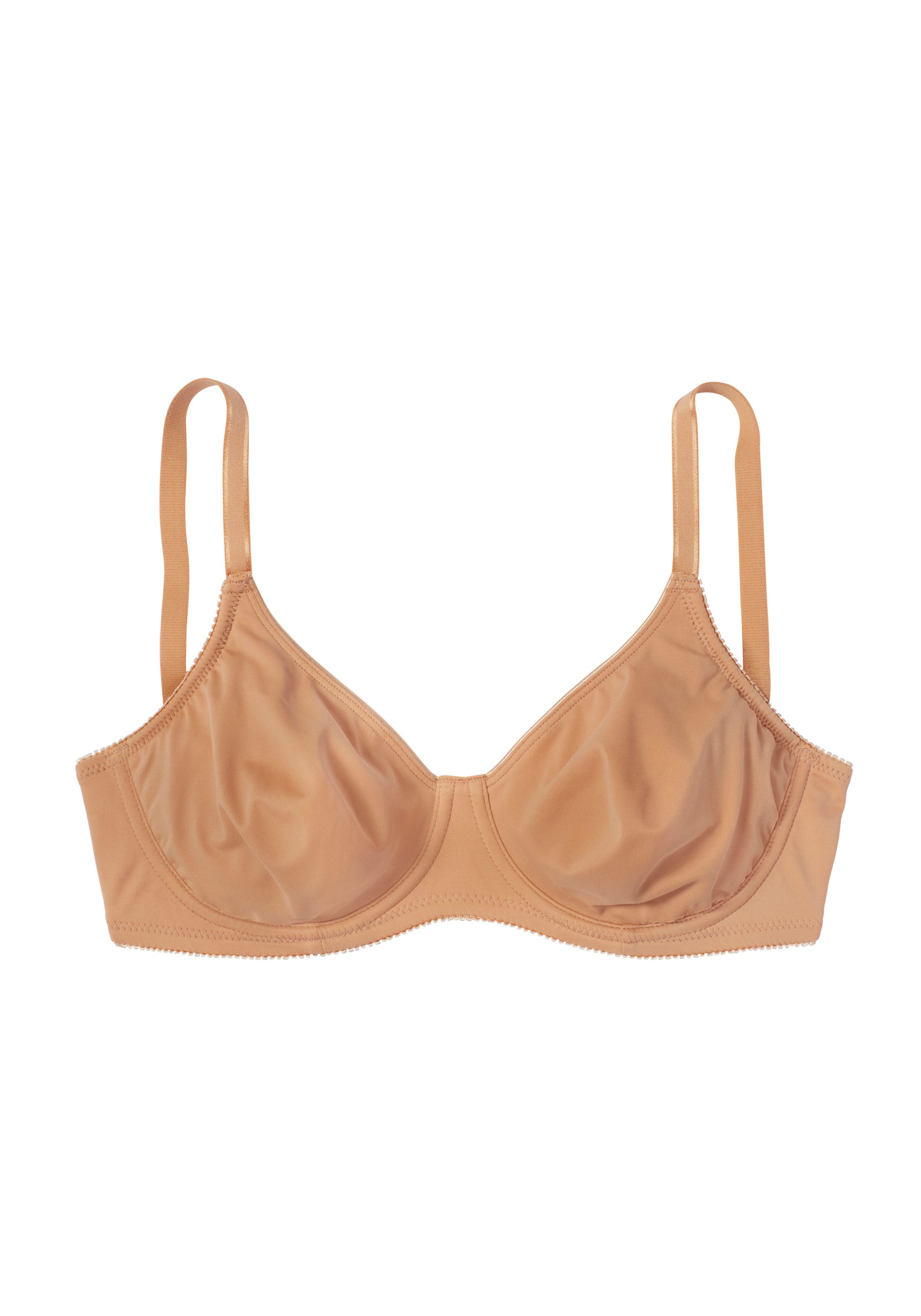 LASCANA T-Shirt-BH perfect basic mit Bügel, aus seidiger Microfaser, große Größen, bequemer BH