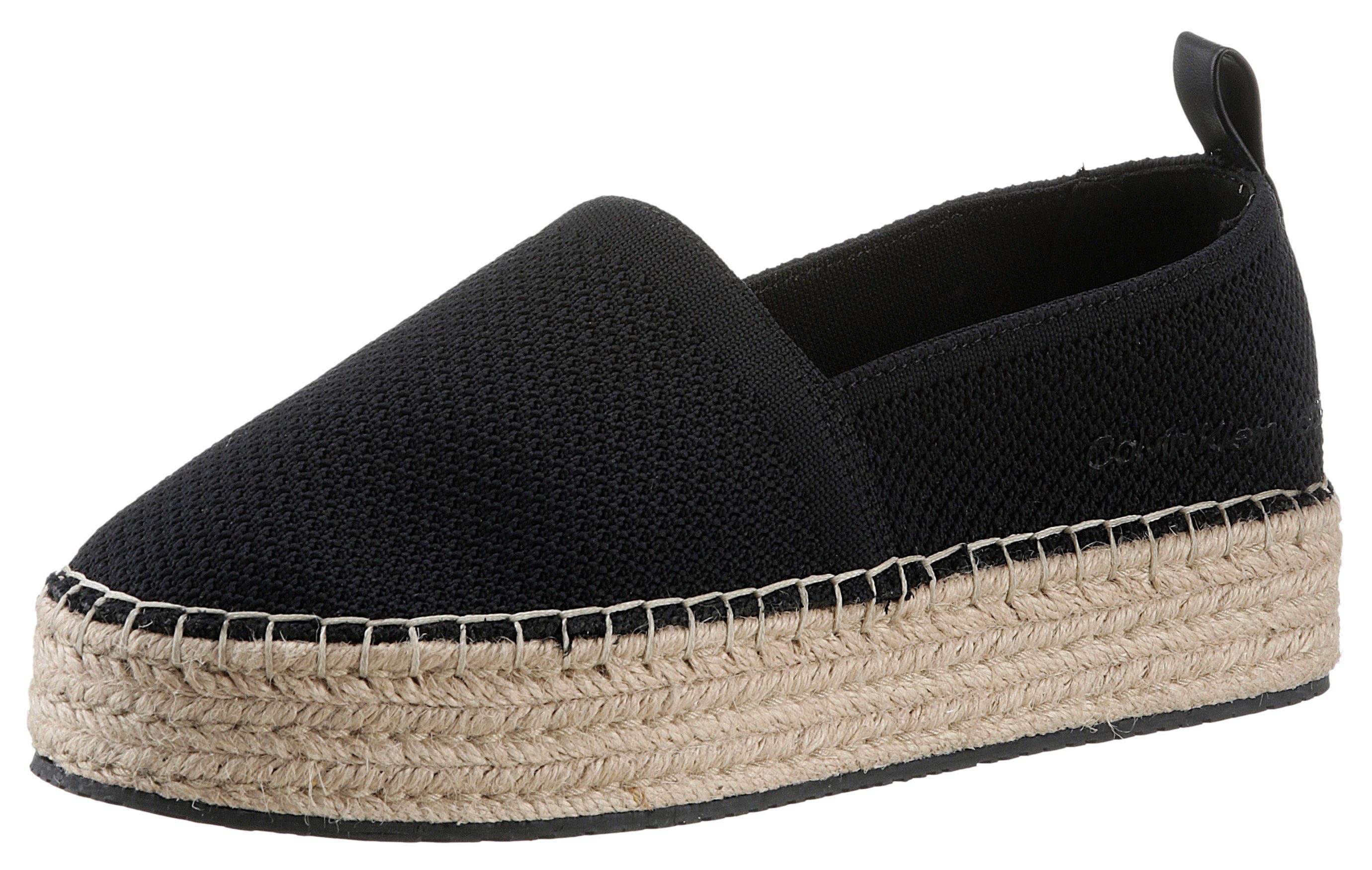 Calvin Klein Jeans PLATFORM ESPADRILLE UC Espadrille Sommerschuh, Slipper, Strandschuh mit Jute Plateausohle