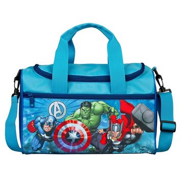 Scooli Schulranzen Campus Fit (Set, 9-tlg., inkl. Federmappe und Sporttasche), Marvel AVENGERS Iron Man Hulk Thor Captain America