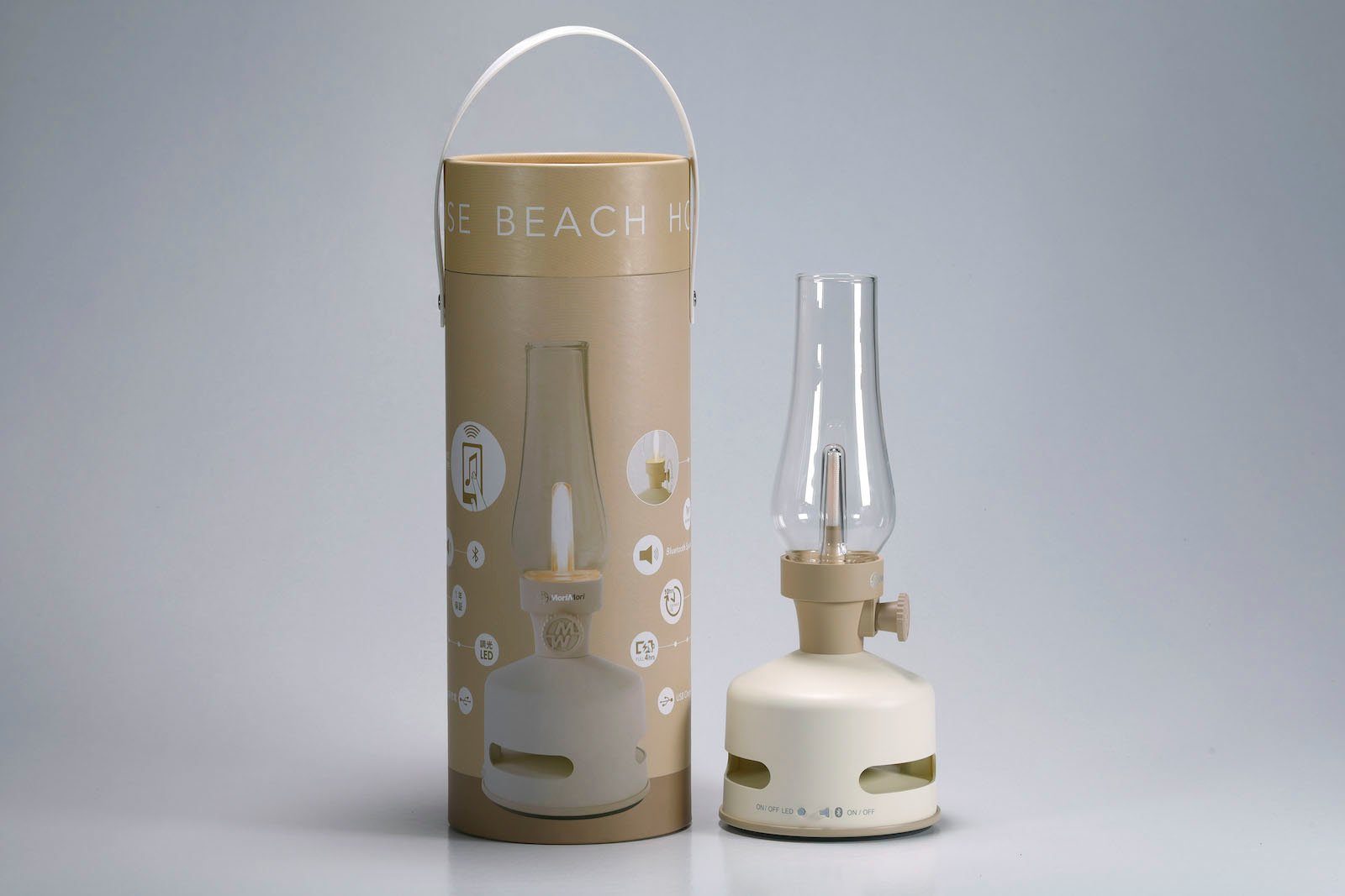 pearl-white KOOKOO integriert Tischleuchte MoriMori, fest LED