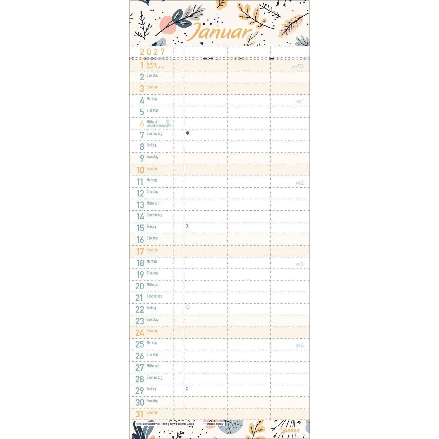 Korsch Verlag Familienkalender Familientimer Wir planen das! 2027