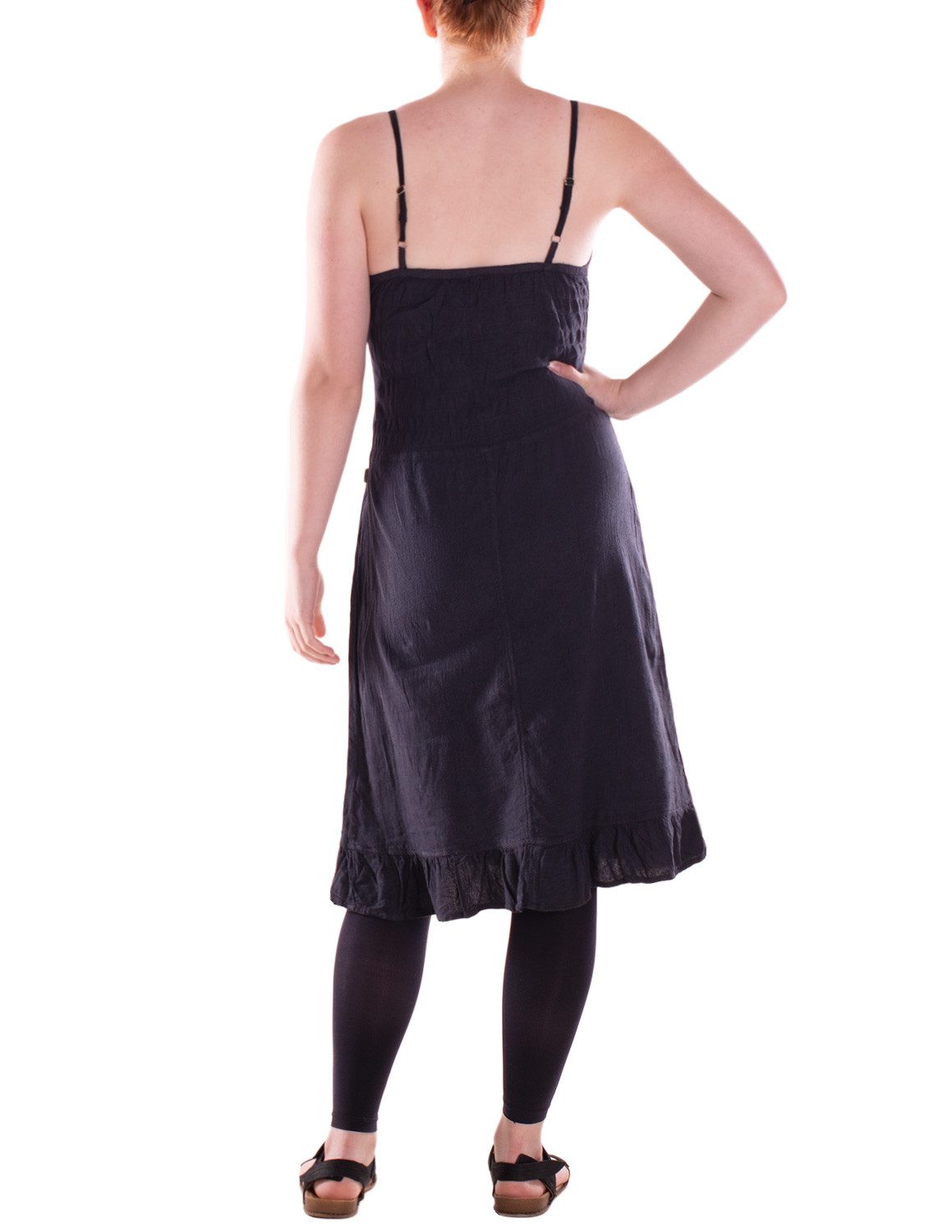 Vishes Sommerkleid Damen knielanges Kleid Baumwolle günstig online kaufen