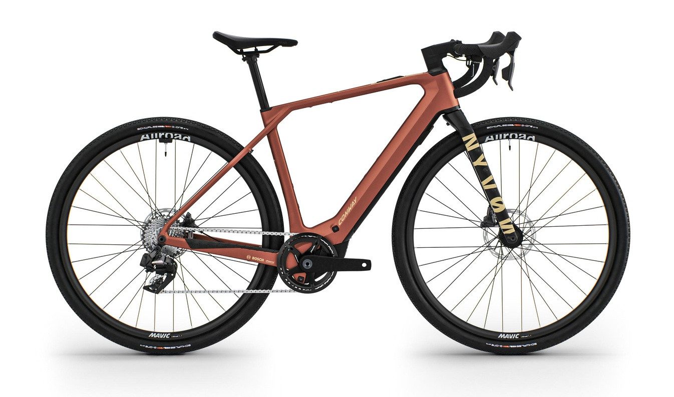 Conway E-Bike E-Gravelbike NYVON 12.0 rustred matt / terra matt 28" 400 Wh Diamant, 12 Gang SRAM SRAM "Force AXS XPLR", 12speed Schaltwerk