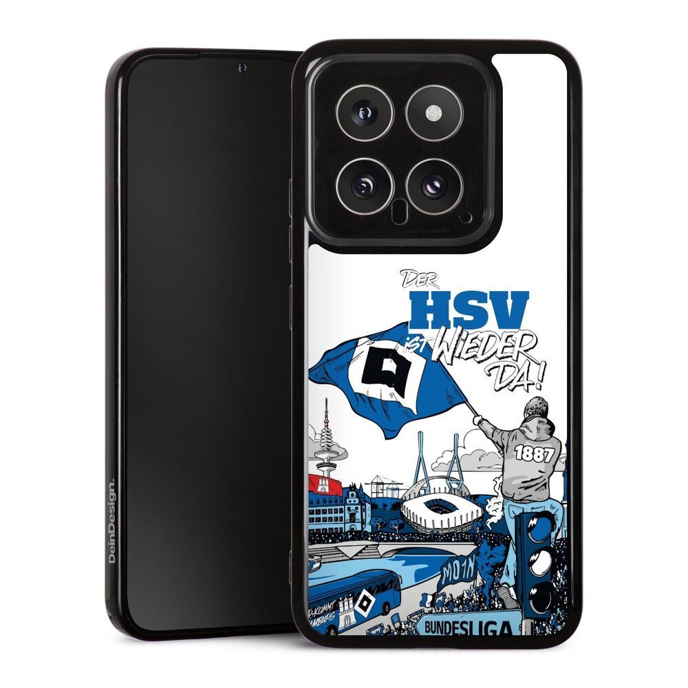 DeinDesign Handyhülle Hamburger SV Offizielles Lizenzprodukt Aufstieg, Xiaomi 14 Silikon Hülle Bumper Case Handy Schutzhülle Smartphone Cover