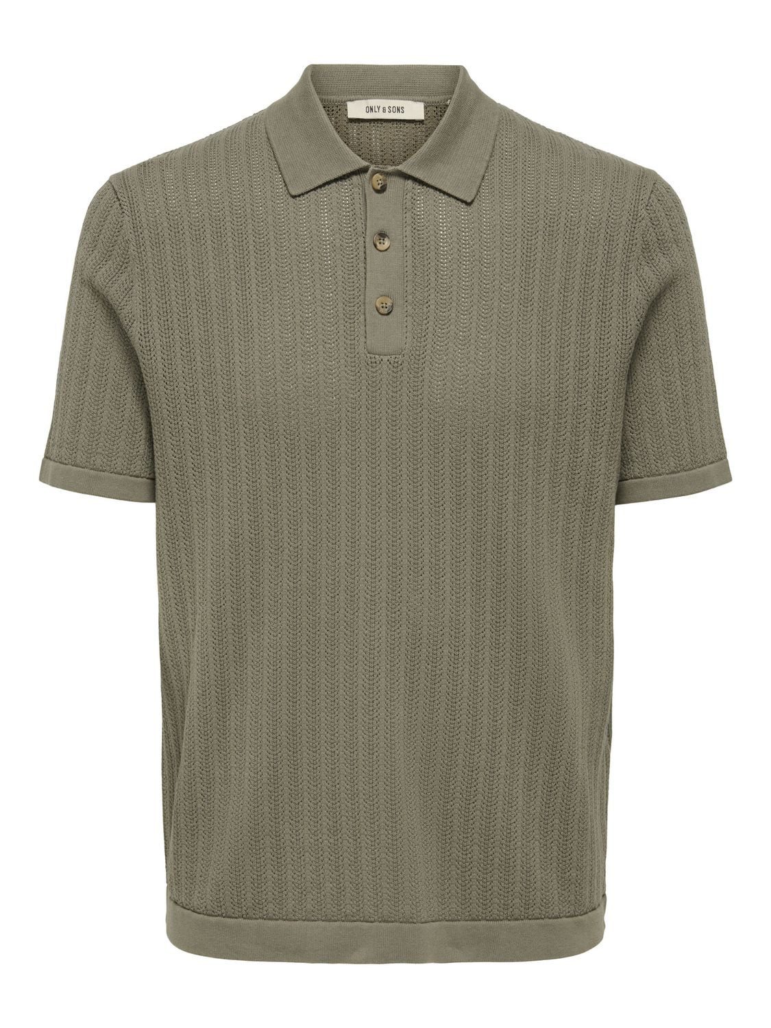 ONLY & SONS Poloshirt ONSMOON REG 12 SS POLO KNIT (1-tlg) aus Baumwollmix