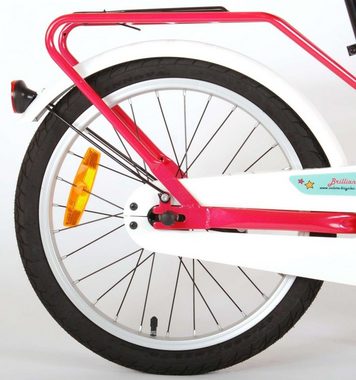 Volare Kinderfahrrad 18 ZOLL Kinder Mädchen Fahrrad Kinderfahrrad Mädchenfahrrad Kinderrad Mädchenrad Bike Rad Rücktritt Rücktrittbremse Volare Brilliant Rosa 91862, 1 Gang, Rücktritt, Korb, Seitenständer