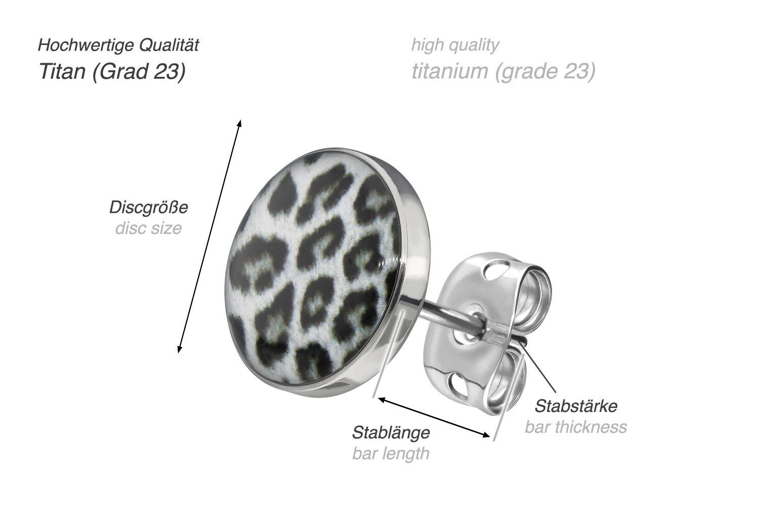 FILANGO Paar Ohrstecker Titan Ohrstecker LEOPARD (Ohrstecker, 1-tlg) günstig online kaufen