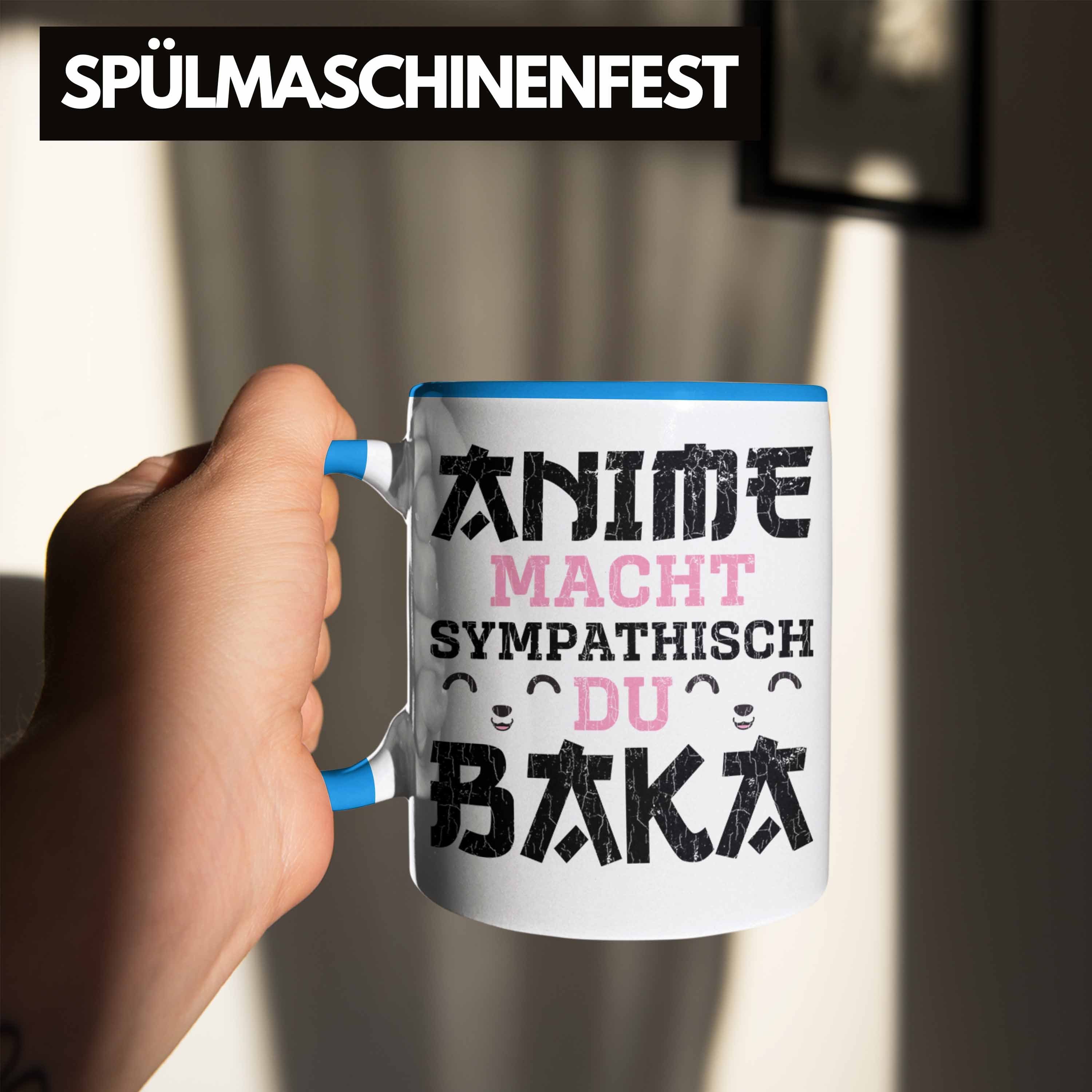 Trendation Tasse Trendation Anime Anme Blau Spruch Deko Geschenk Kaffeetasse Geschenke Fan Sympathisch Tasse 