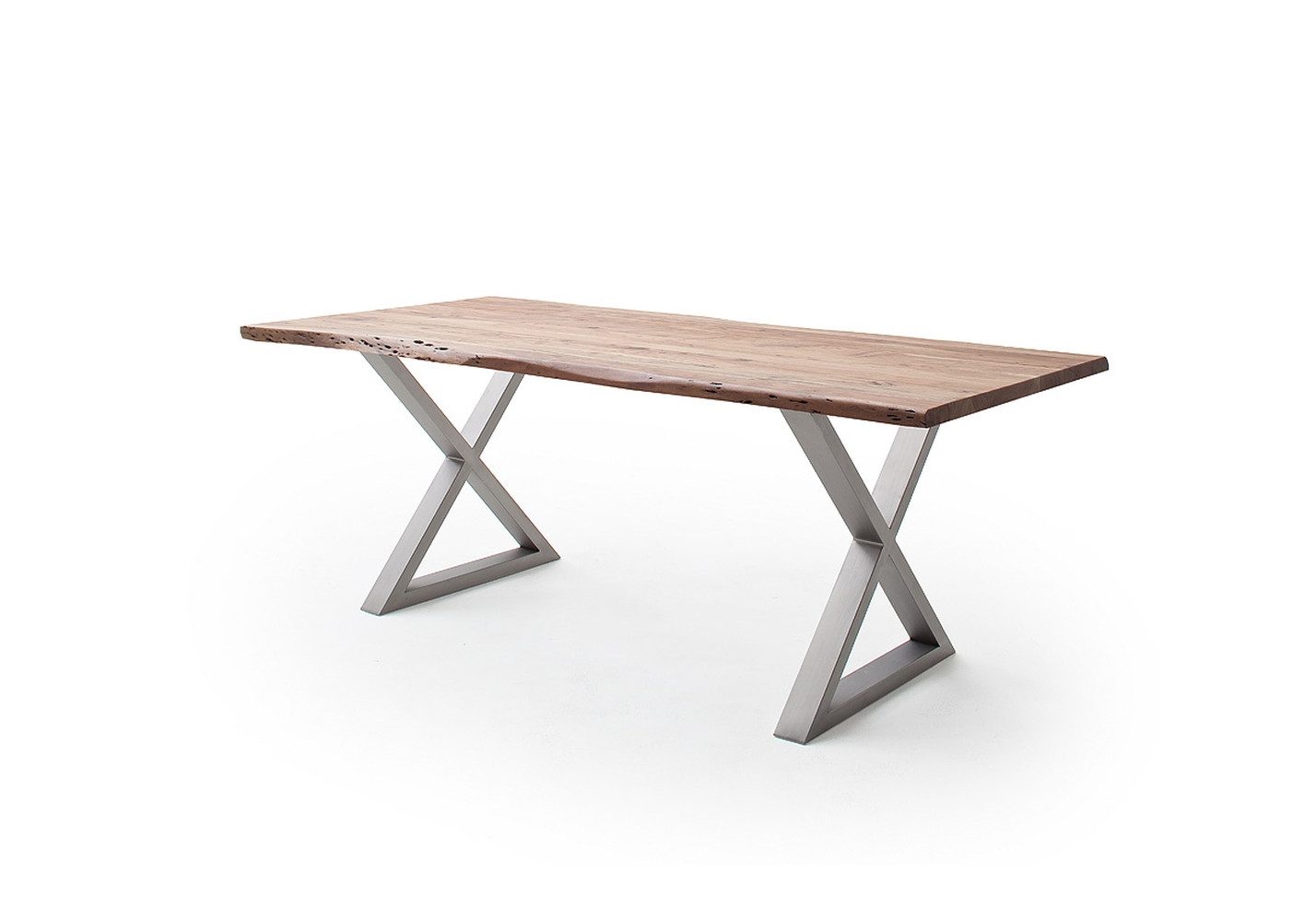 MCA living Baumkantentisch in Akazie natur lackiert - 200x77,5x100 (BxHxT)