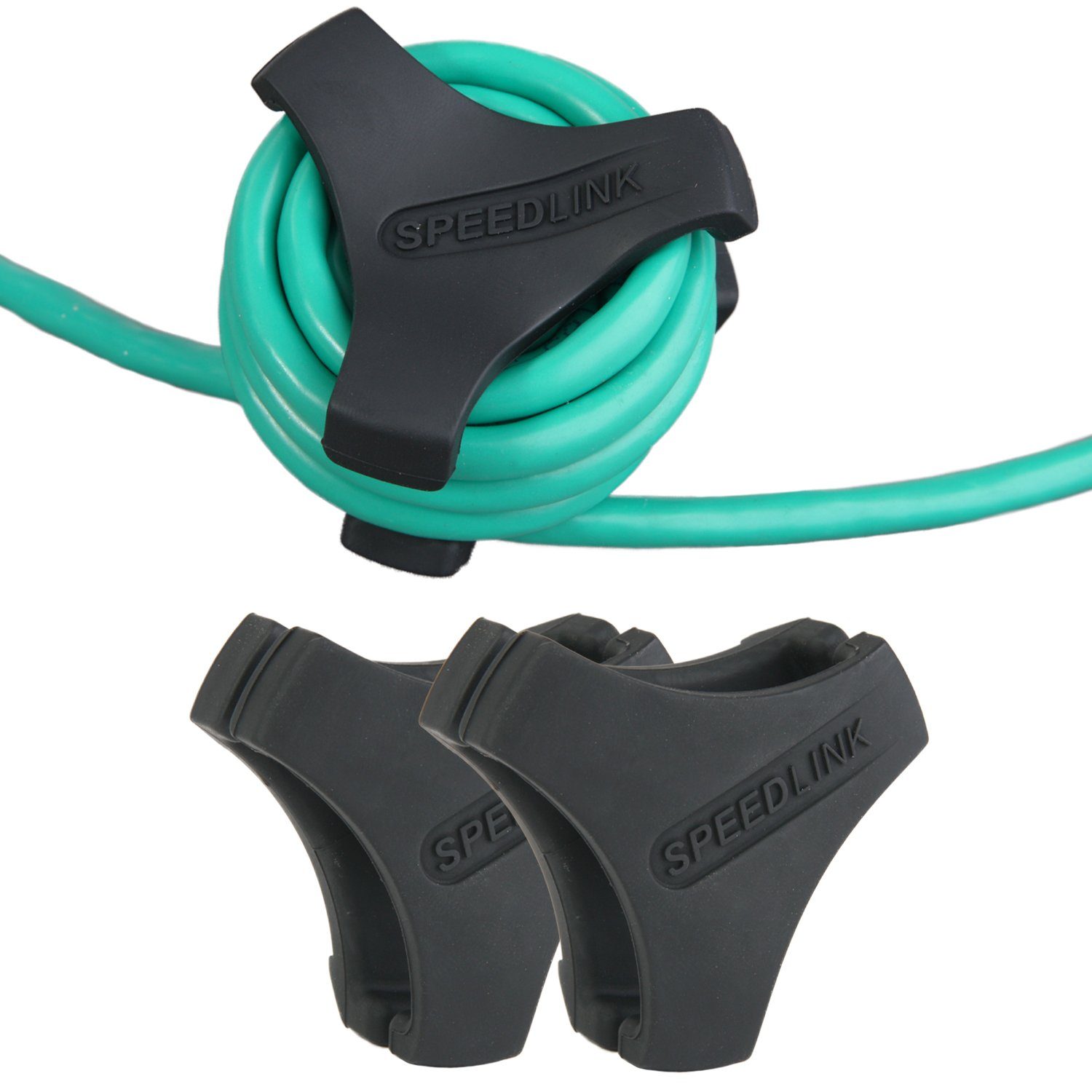 Speedlink Kabelbinder MODO 3x Kabel-Organizer Gr L Schwarz (3-St) Spar-Set mit 3 Stück, Kabel-Trommel, Kabel-Clips