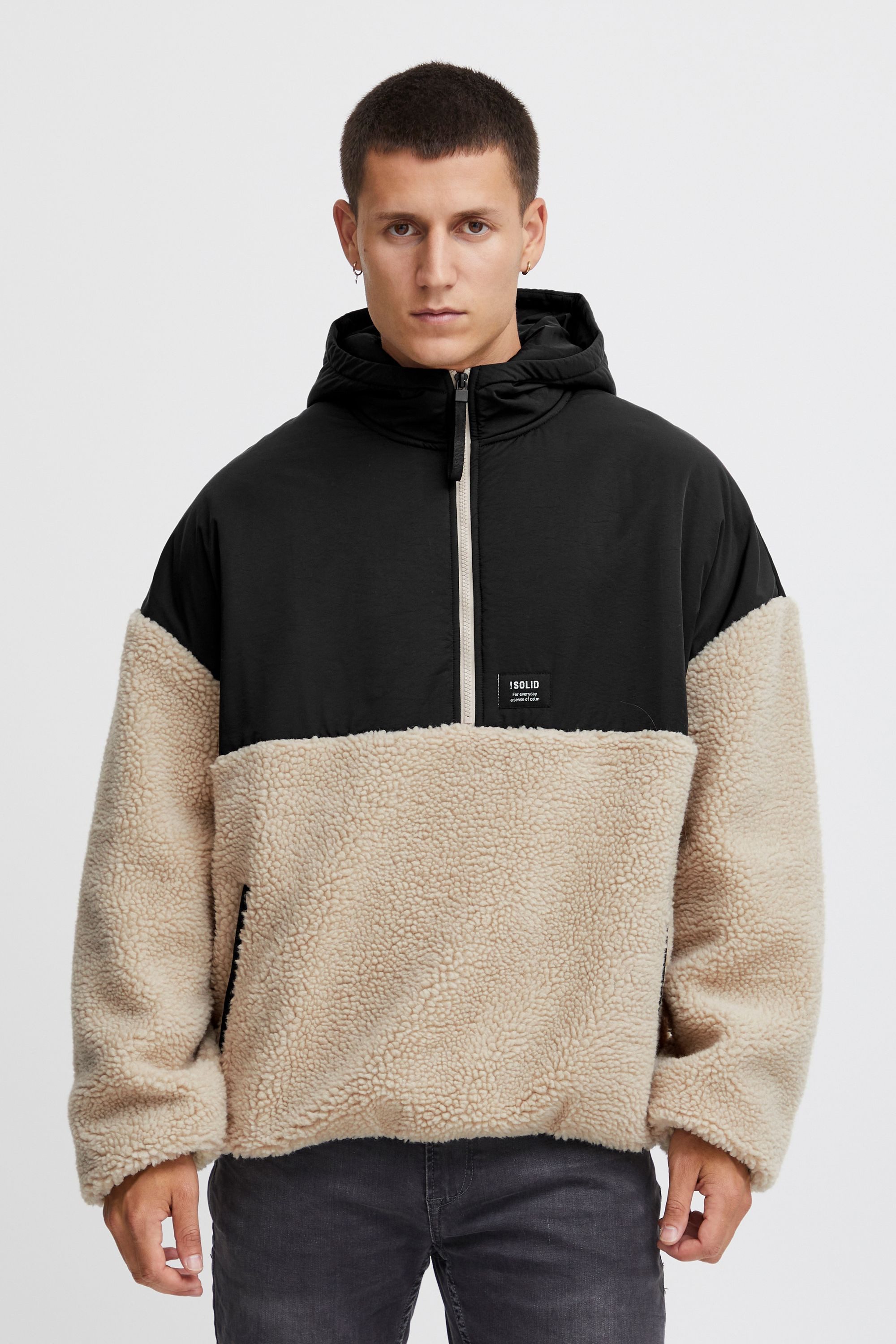 !Solid Kapuzenpullover SDMarco Kuscheliger Teddy Halfzip-Hoodie mit Eingrif günstig online kaufen