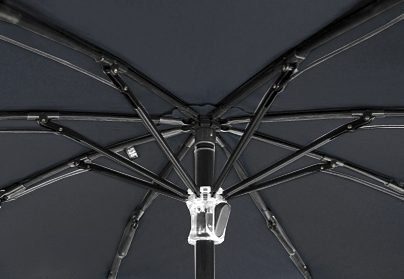 trek, EuroSCHIRM® integriertem Taschenregenschirm schwarz light Kompass mit