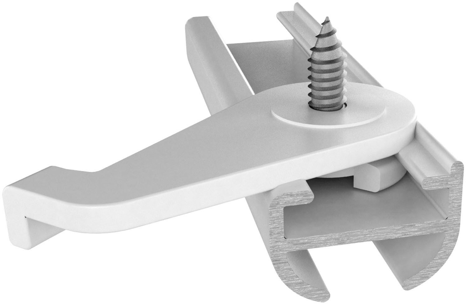 SN DECO GROUP Gardinenschiene Objektschiene SC, 1-läufig, Fixmaß, mit Bohren, verschraubt, Aluminium, erhältlich in versch. Längen und Farben, Innenlauf, Vorlangschiene