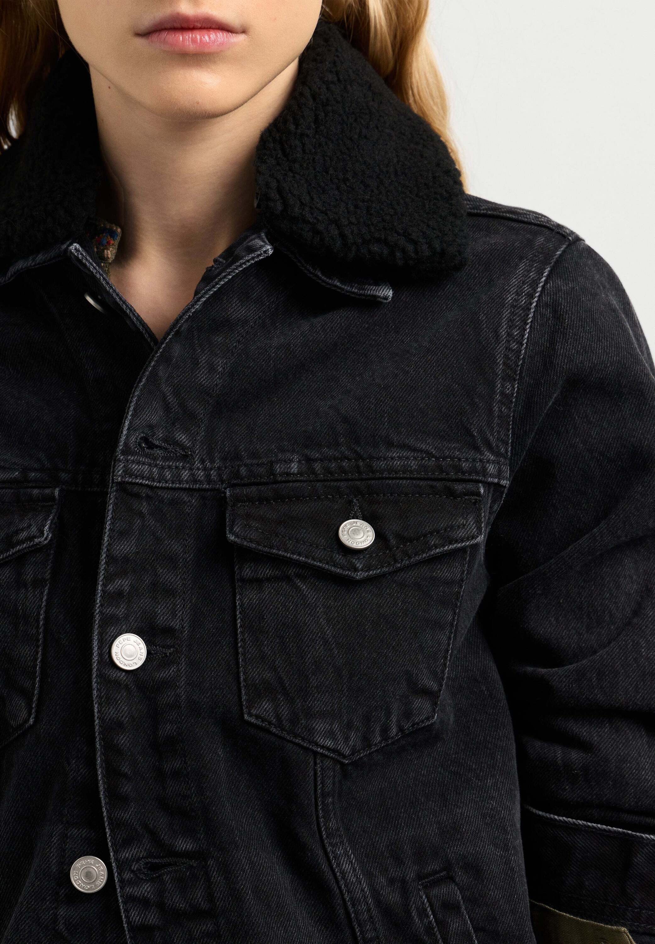 Pepe Jeans Jeansjacke Jeansjacke CRESCENT TRUCKER JACKET TEDDY – Bild 4 von 5