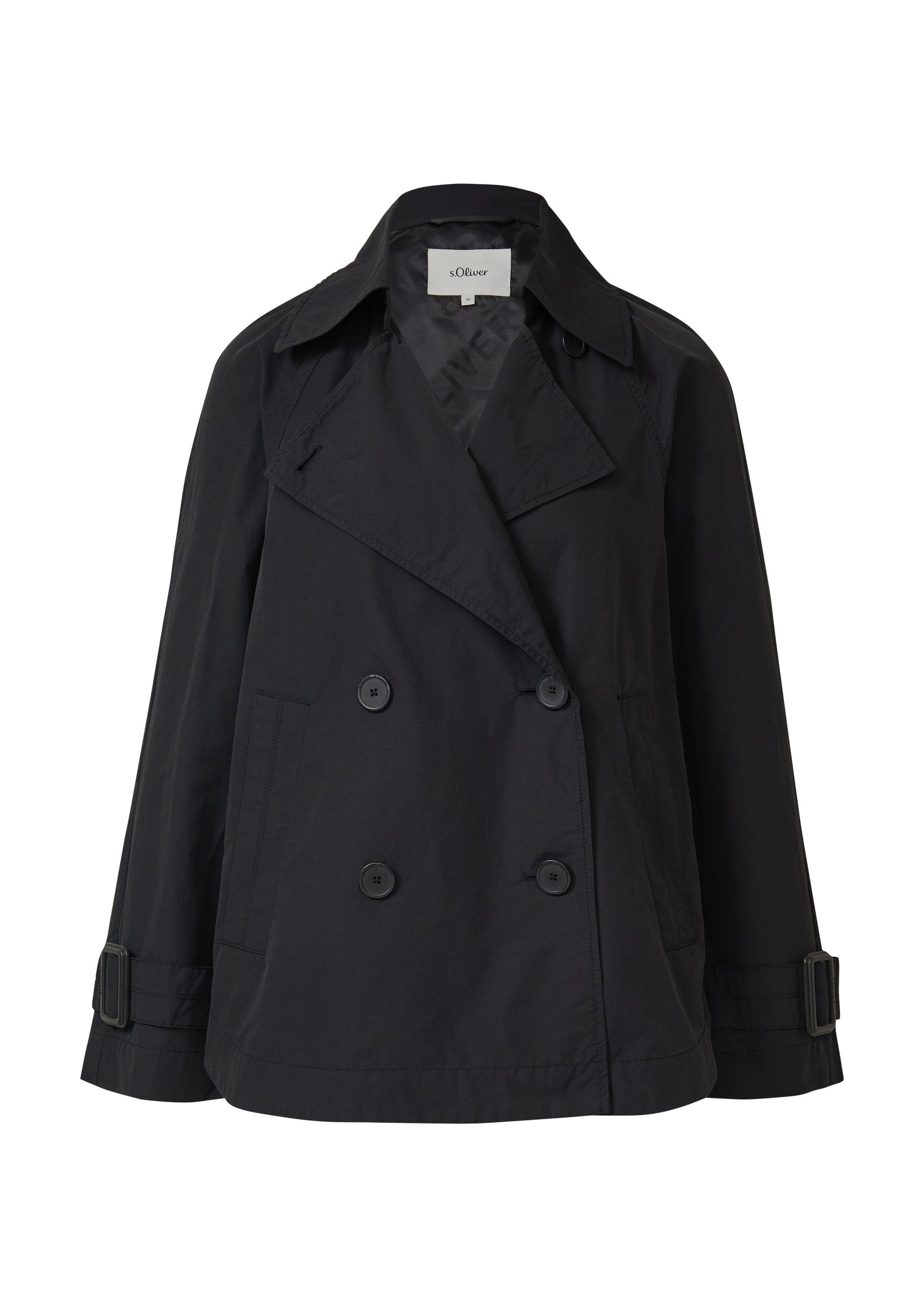 s.Oliver Funktionsjacke Outdoor-Jacke Cabanjacke im Relaxed Fit mit abgerun günstig online kaufen