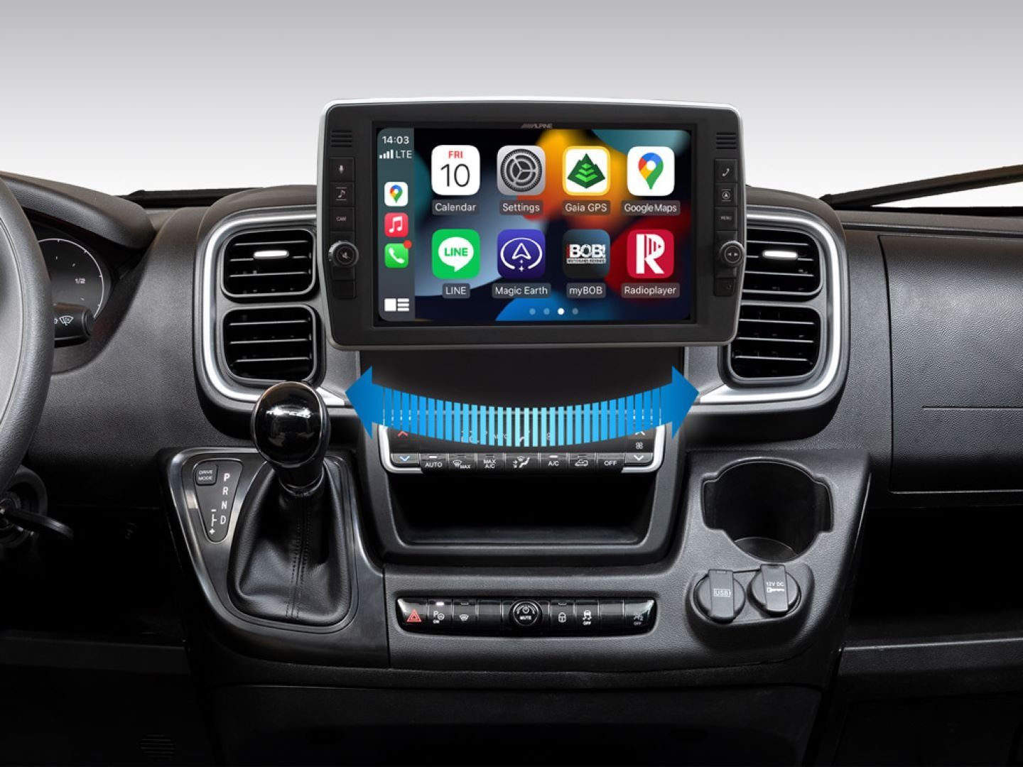 Wireless Apple CarPlay & Android Auto, 9-Zoll Tragbares Autoradio