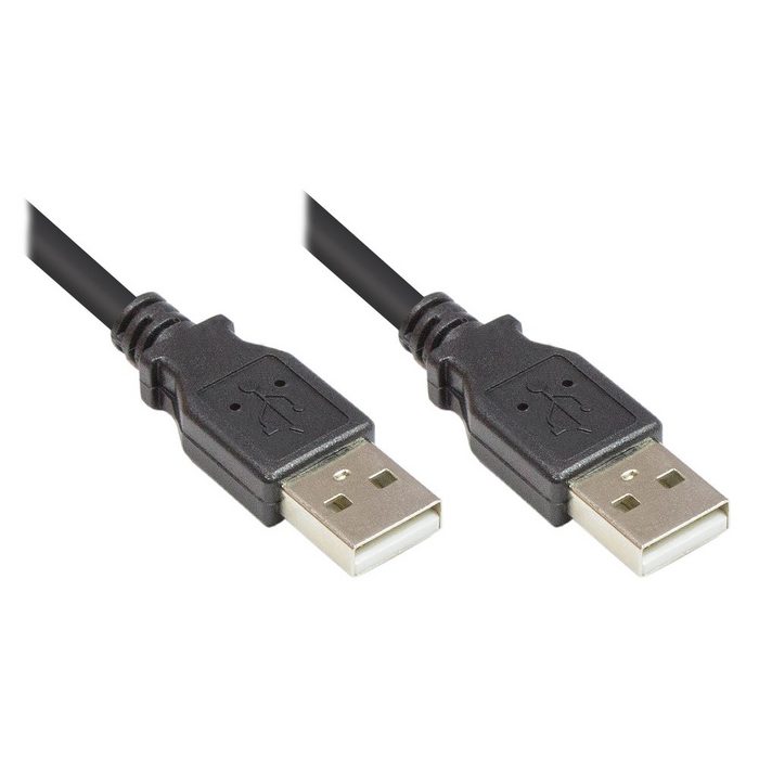 GOOD CONNECTIONS Anschlusskabel USB 2.0 Stecker A an Stecker A schwarz 1 5m USB-Kabel (1.5 cm)