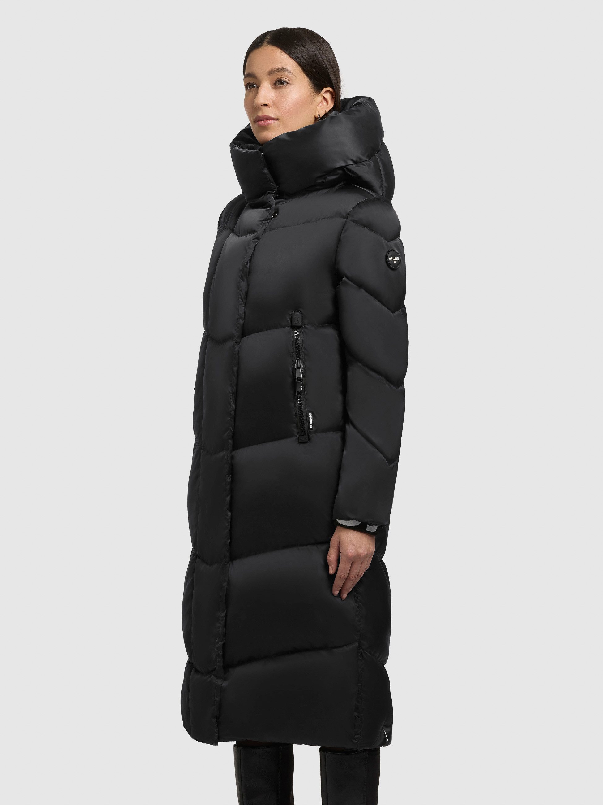 khujo Steppmantel MANELIA2 aus Kunstfaser und Polyester, kniebedeckende Passform