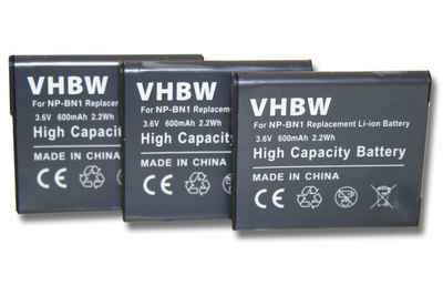 vhbw passend für Sony Cybershot DSC-TX5, DSC-TX9, DSC-TX55, DSC-W310, Kamera-Akku 600 mAh