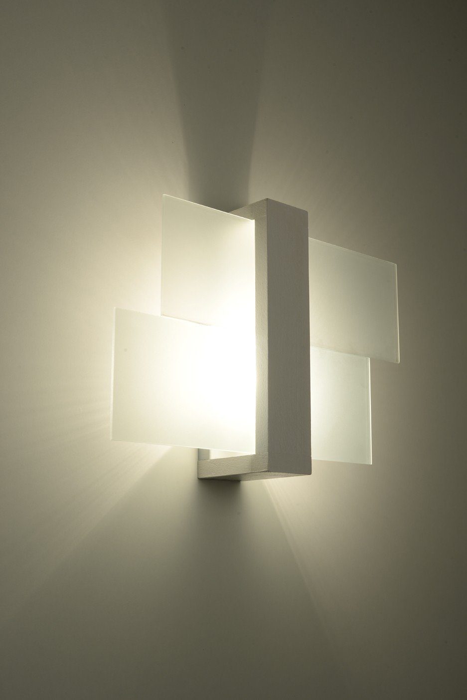 ohne Glas Licht-Erlebnisse Wohnzimmer Wandlampe Modern Wandleuchte H:30cm E27 Weiß Kunstvoll Leuchtmittel, Holz LEDA, Flur