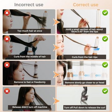 Jioson Lockenstab Lockenstab 7 IN 1 Warmluftbürste Hair Styler für Alle Haartypen