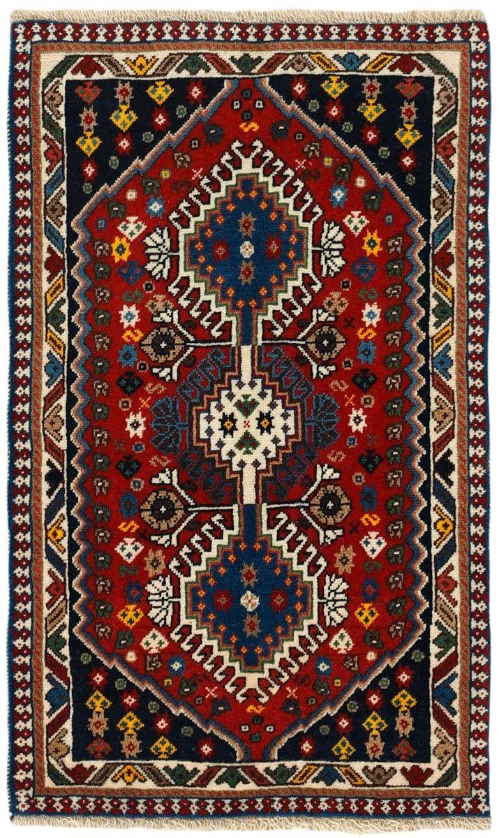 Orientteppich Yalameh 61x97 Handgeknüpfter Orientteppich / Perserteppich, Nain Trading, rechteckig, Höhe: 12 mm