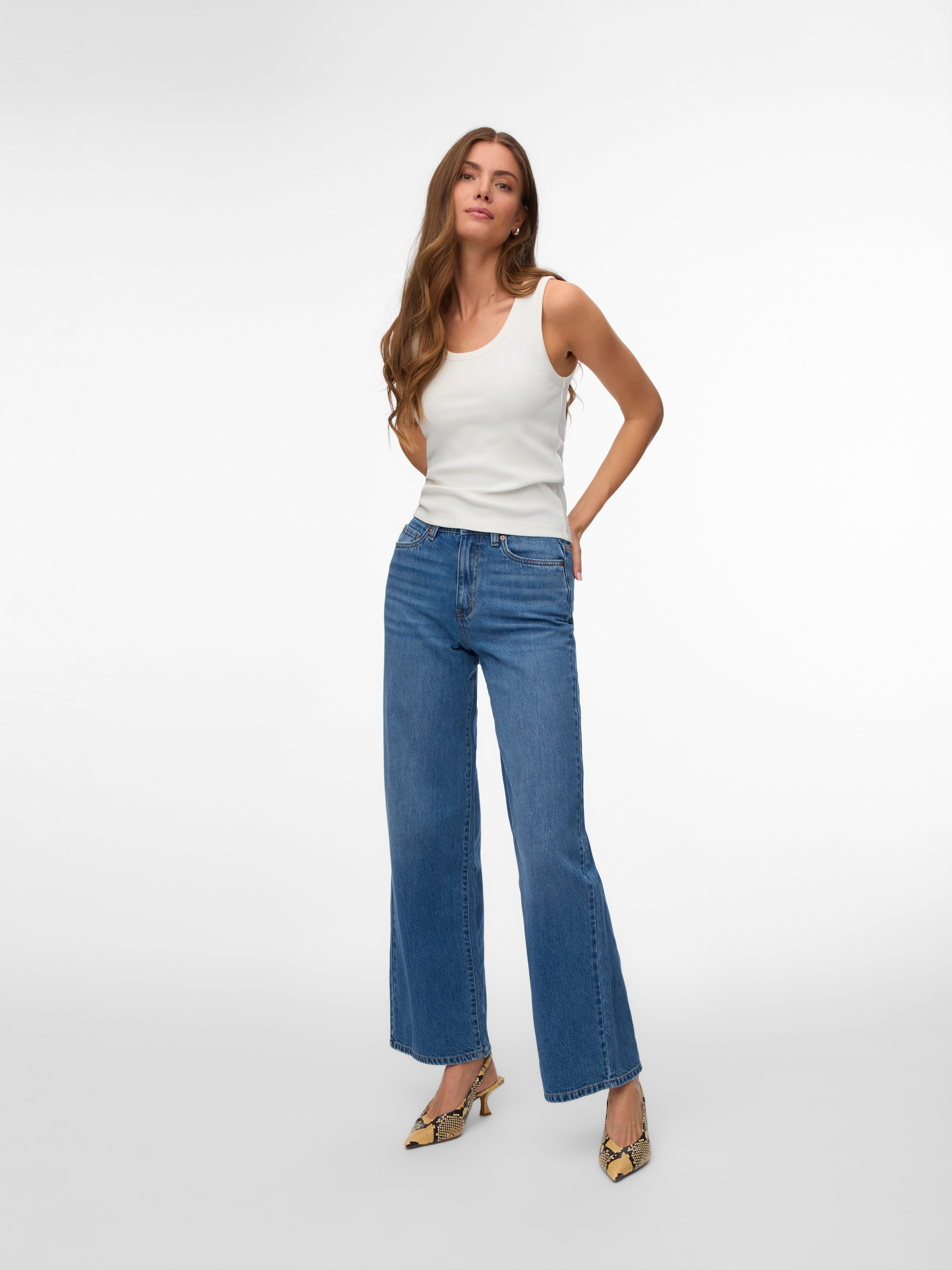 Vero Moda Tanktop VMCHLOE SL SHORT TANK TOP NOOS Baumwollmischung
