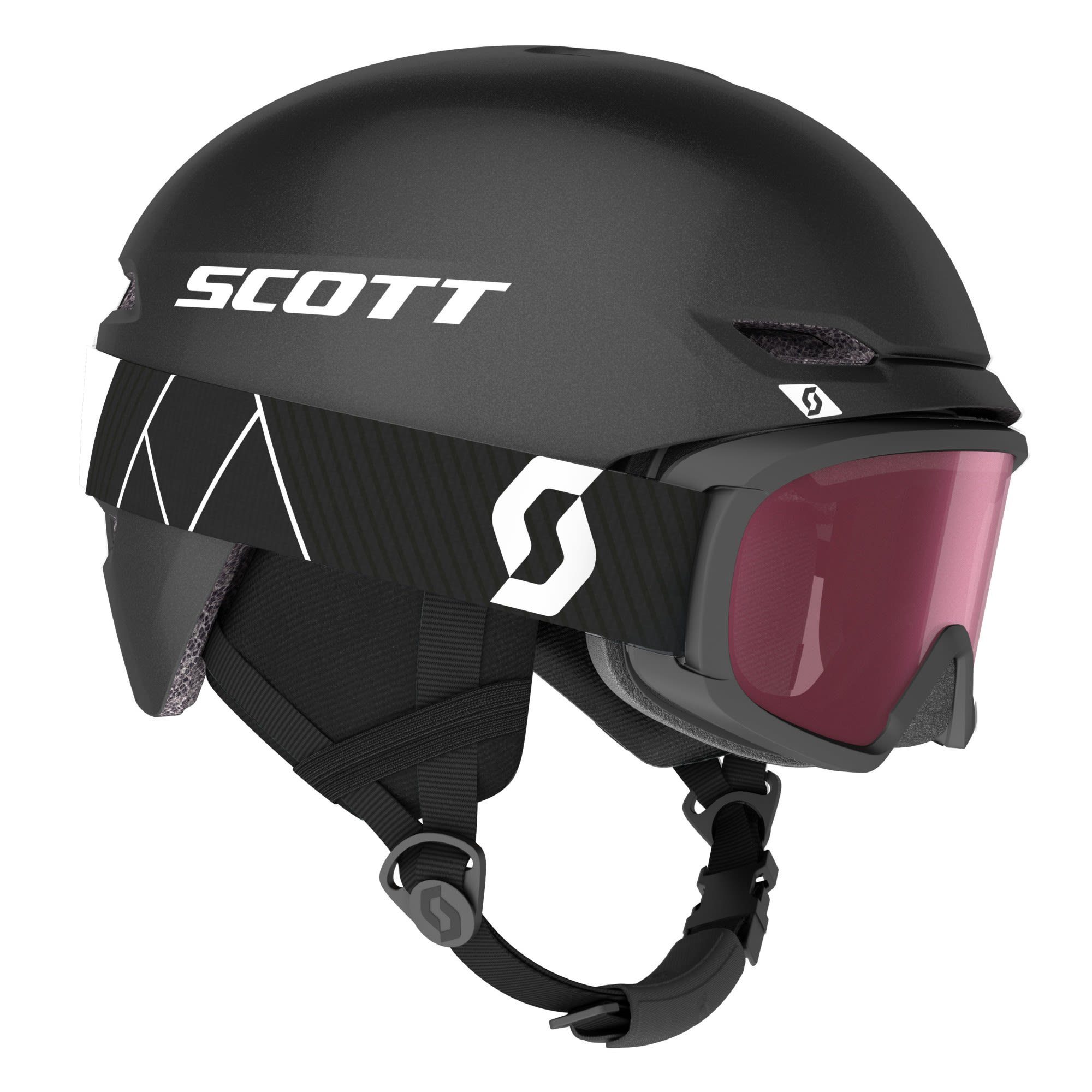 2 + Combo Goggle Witty Granite Scott Black Helmet Skibrille Keeper Scott Junior