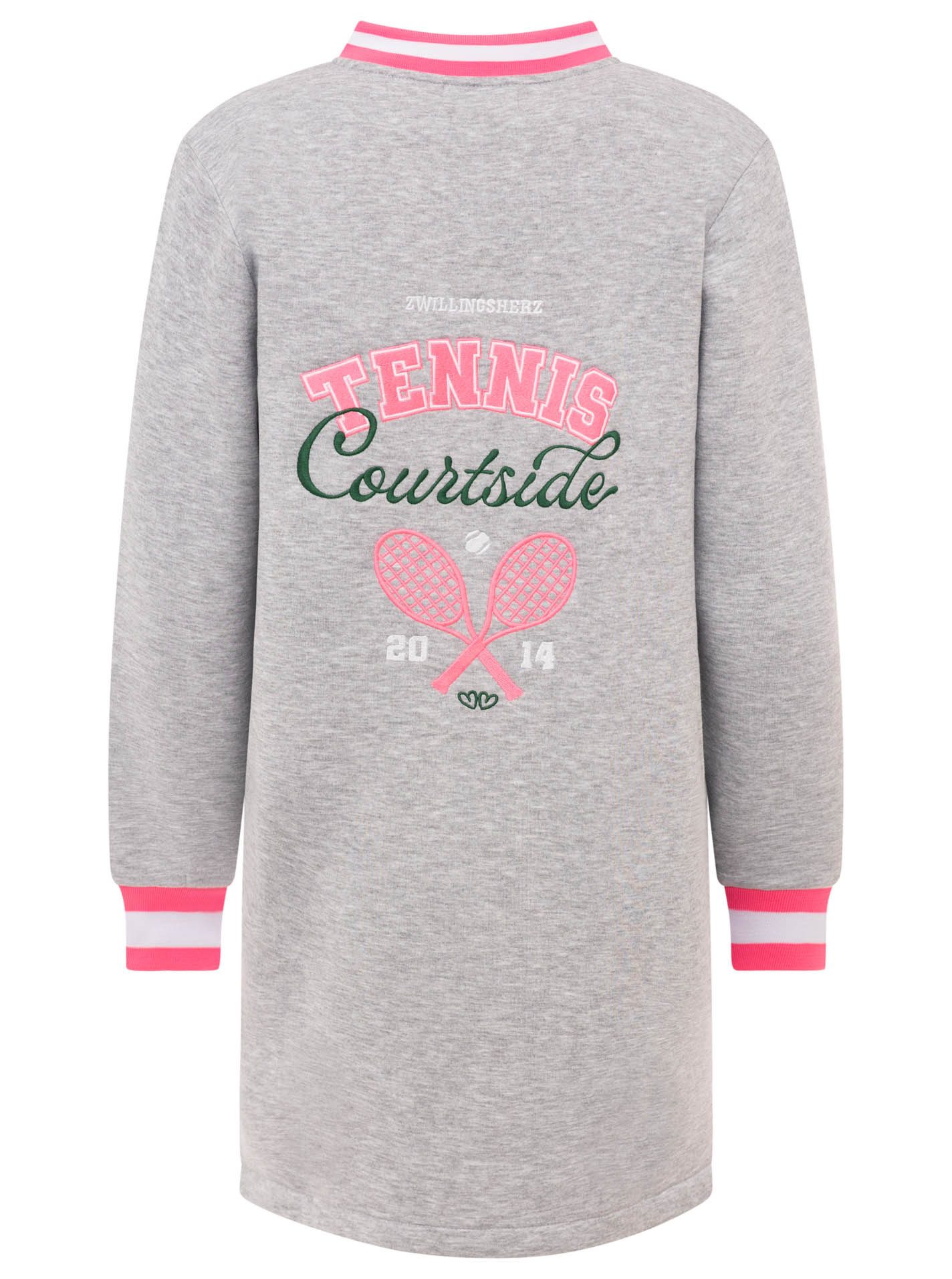 Zwillingsherz Kurzmantel "Courtside" Stickerei,Reßverschluß, elastische Bündchen – Bild 4 von 5
