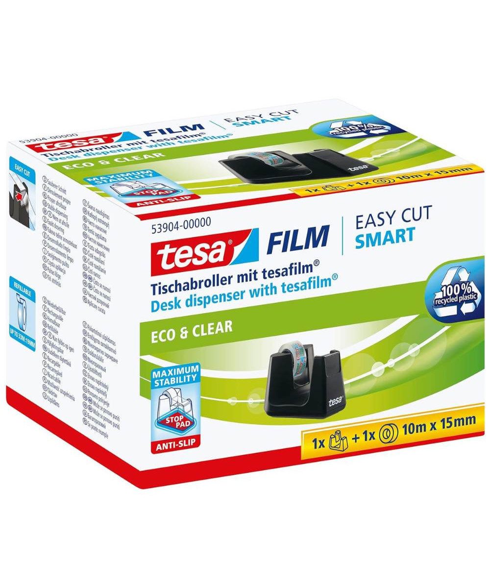 Klebeband Tischabroller Easy Cut Smart, schwarz, inkl. 1 x Klebefilm