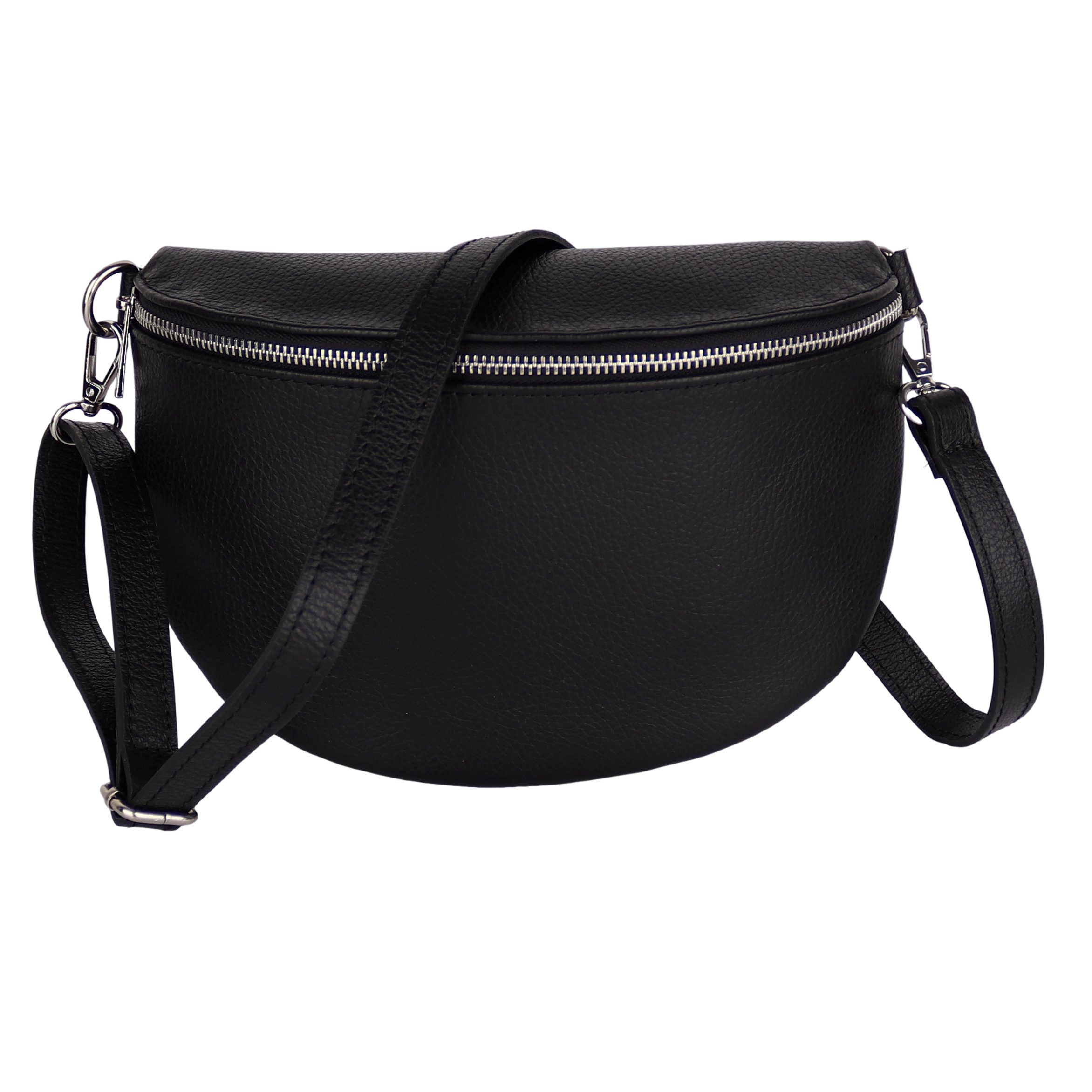 Bauchtasche Damen, aus Echtleder, Made in Italy,Umhängetasche; Brusttasche