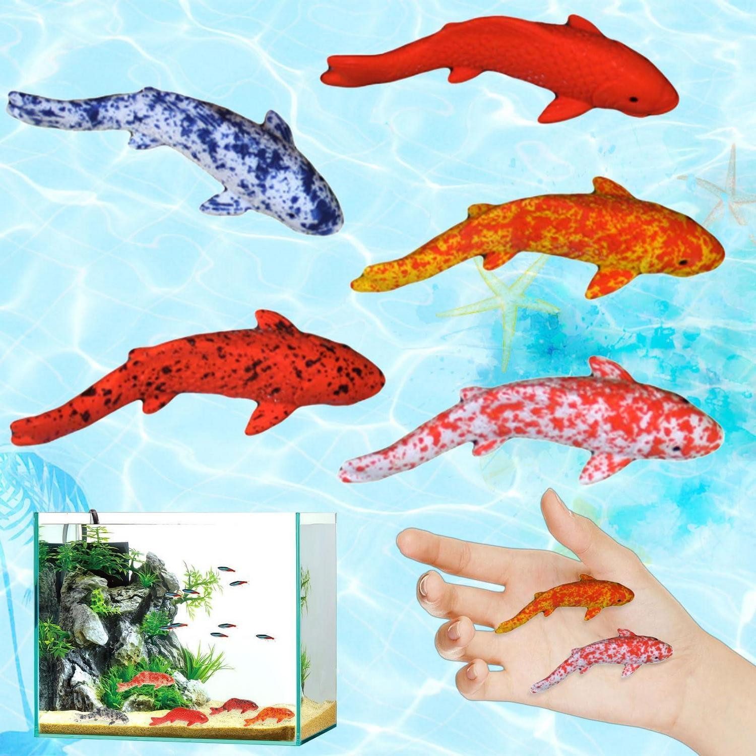 LuxusKollektion Aquariendeko 5er-Set Kunstfische Aquarium Deko
